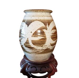 Large Glazed Stoneware Studio Pottery Signed by Artist "London"